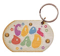Cool Dad 70s Smiley Face Keychain