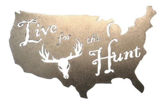 Live For The Hunt USA Shape Hearty Magnet